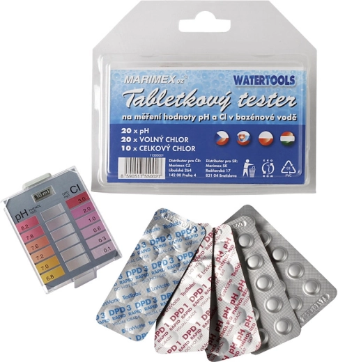 Tablettester voor pH en chloor voor het zwembad
