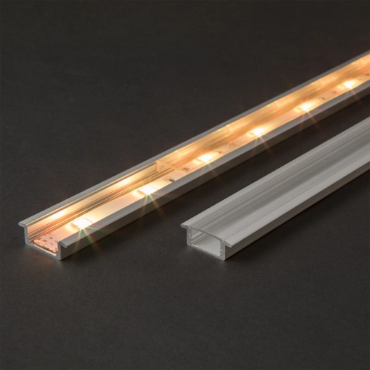 Transparante afdekking voor aluminium LED-profiel 1 m
