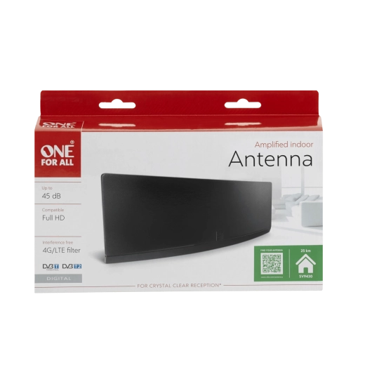 Versterking tot 45 dB voor stabiele ontvangst