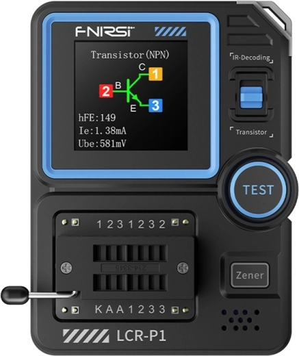 FNIRSI multifunctionele tester voor condensatoren en transistors