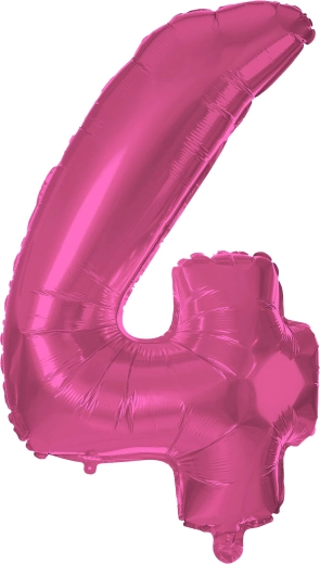 Folieballon TORO cijfer 4 30 cm – Roze