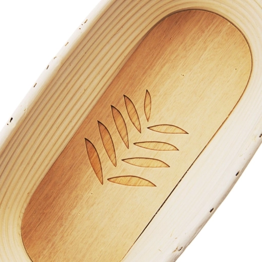 Decoratief bladmotief op de bodem