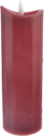 LED-kaars met timer bordeaux 20 cm