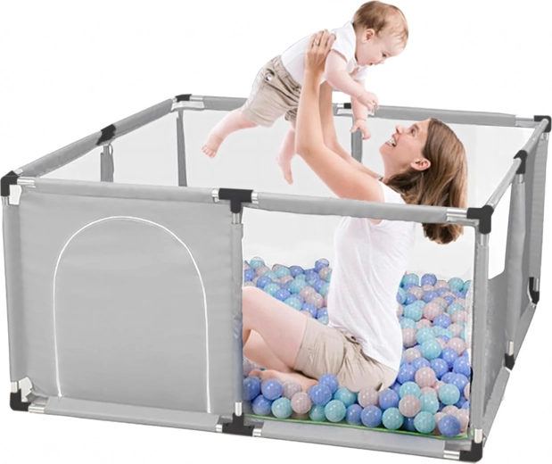 Opvouwbare kinderbox met ballenbak 126 × 126 cm - 1 stuk