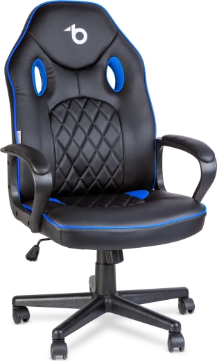Gamingstoel met rugleuning zwart/blauw