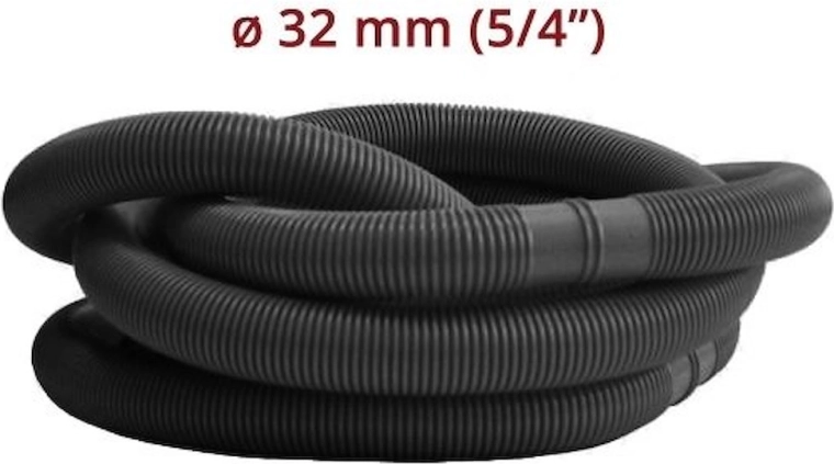 Zwembadslang per meter 32 mm (5/4") zwart – 1 m