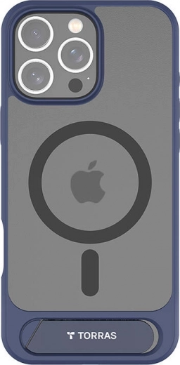 Torras Pstand hoesje voor iPhone 16 Pro blauw