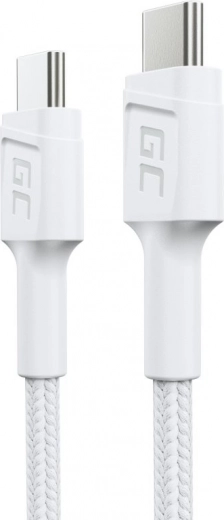 GC PowerStream USB‑C naar USB‑C kabel 30 cm, PD 60W, QC 3.0, wit