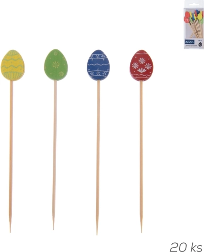 Bamboe prikkers met paaseitjes 20 stuks mix
