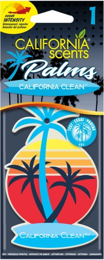 California Scents Palm California Clean hangende papieren luchtverfrisser - 1 stuk