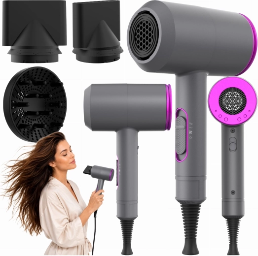 Haardroger met diffuser 2000 W, koude lucht en regeling - 1 stuk
