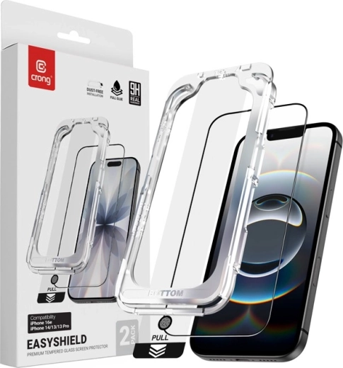 Beschermend gehard glas EasyShield 2-Pack voor iPhone 16e / iPhone 14 / iPhone 13 / iPhone 13 Pro (2 stuks)