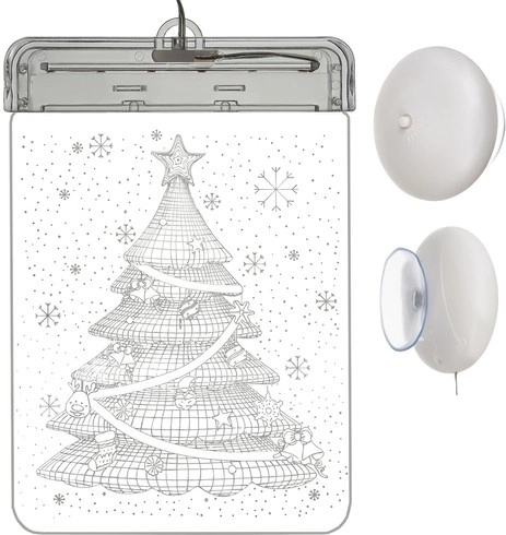 Vitraž LED 3D – kerstboom – Kerstboom