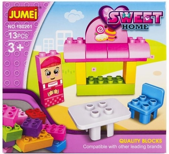Jumei blokken Sweet home snoepwinkel (13 onderdelen, 20 × 19 cm) - 1 stuk