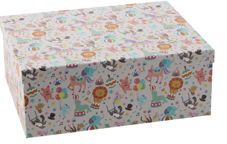 Geschenkdoos met kleurrijke dieren 41 × 33 × 15,5 cm