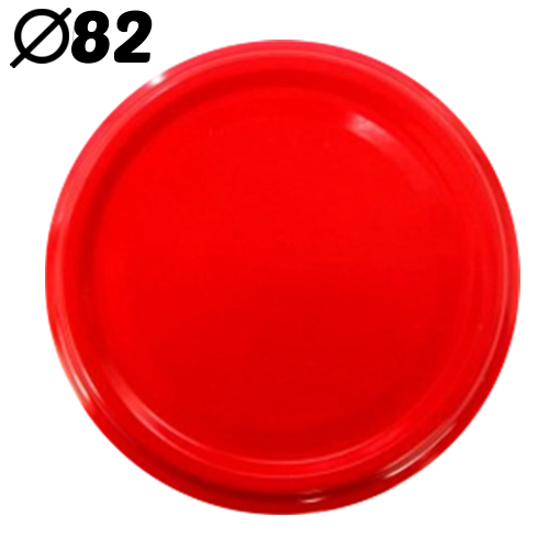 Schroefdeksels FI 82 met 6 inkepingen, rood (660 stuks)