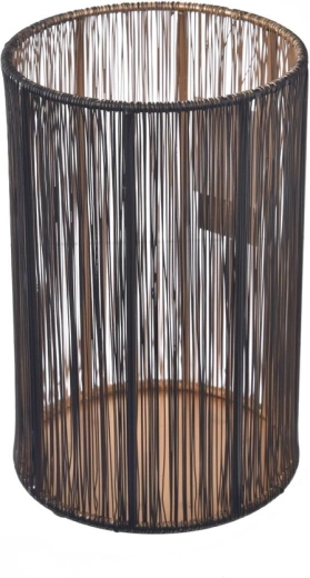 Grote metalen kandelaar zwart-goud 20 cm