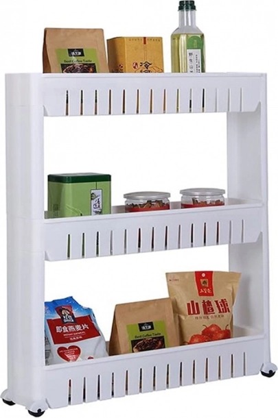 Smalle verrijdbare meerlagige kast voor keuken en badkamer