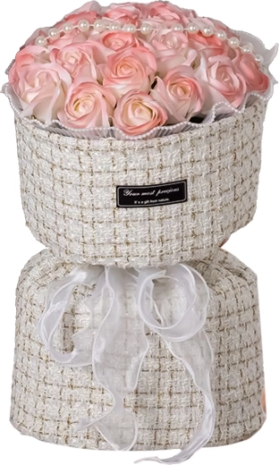 Luxe stoffen box met strik