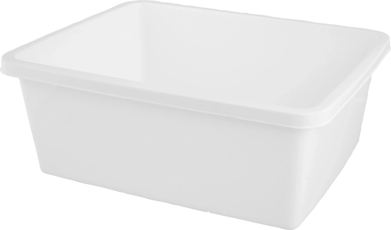 Rechthoekige kunststof schaal 11 l wit 37,5 × 30,5 cm
