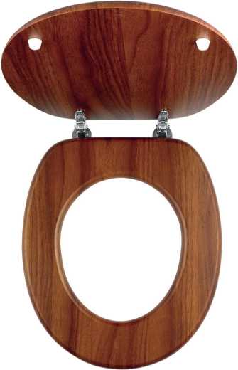 WC-zitting van donker eiken fineer-MDF