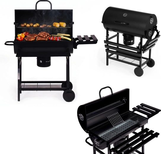 Tuinbarbecue op houtskool met deksel en thermometer MULTIGARDEN