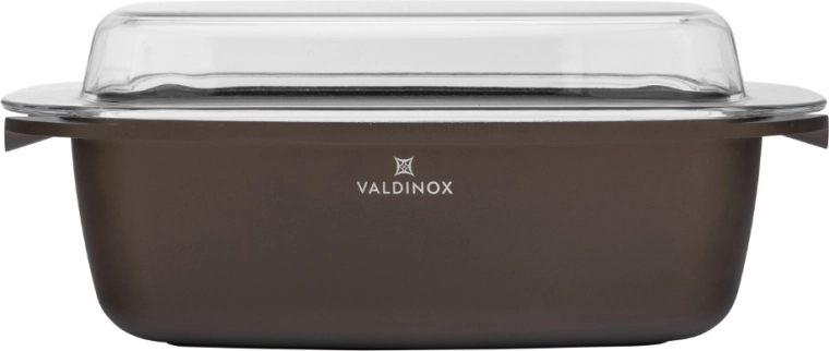 Valdinox Aurum rechthoekige braadslede met deksel 32 × 21 cm, 5,7 l