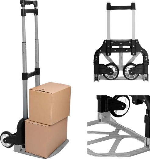 Opvouwbare tweewielige transportwagen voor magazijn, 75 kg - 1 stuk