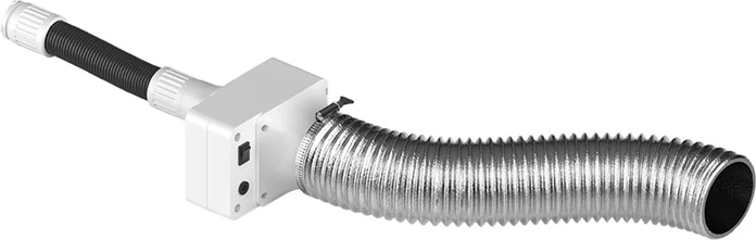 Compacte unit met aansluiting op flexibele leiding