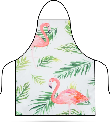 Keukenschort met flamingomotief
