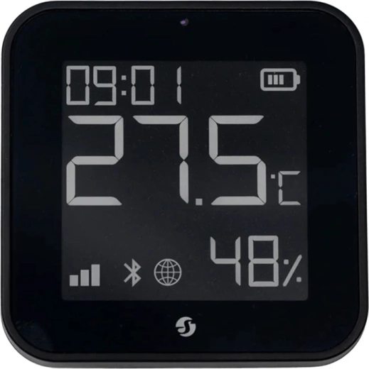 Shelly BLU H&T Display ZB sensor voor temperatuur, luchtvochtigheid en licht met e‑paper display
