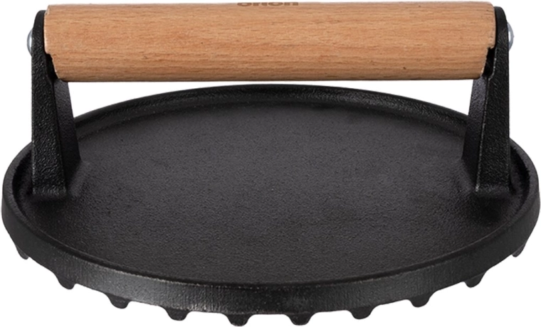 Orion gietijzeren hamburgerpers 17,5 cm
