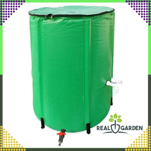 Opvouwbare regenton 100 l met kraan en overloop