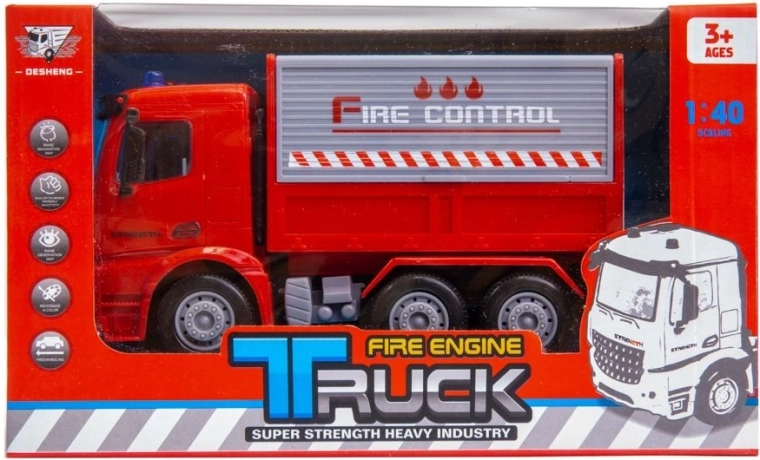 Brandweerauto met frictieaandrijving - 1 stuk