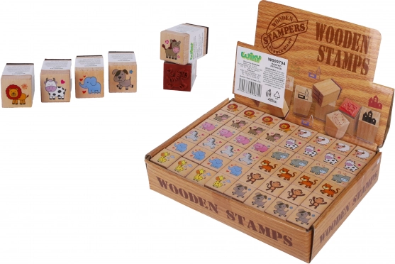 Houten stempel dieren
