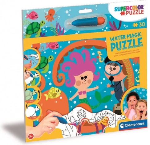 Puzzel met kleuren door water Diepten van de zee 30 stukken