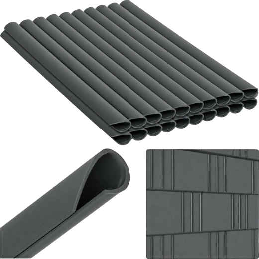 Clips voor zichtband, antraciet, 19 cm, 20 stuks