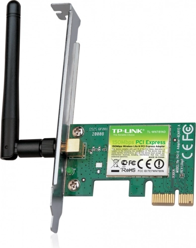 WiFi-kaart TP-LINK N150 PCI-E met antenne