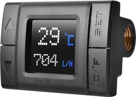 Digitale TF2 doorstroom- en temperatuurmeter voor waterkoeling met LCD en RGB