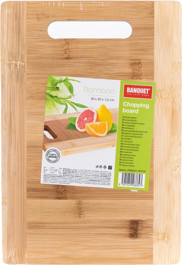 Bamboe snijplank met handvat 30 × 20 × 1,5 cm BRILLANTE