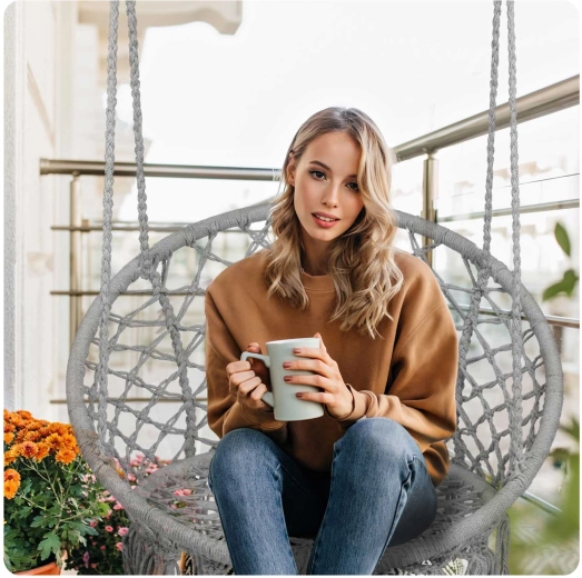 Comfortabele zitting en hoge rugleuning