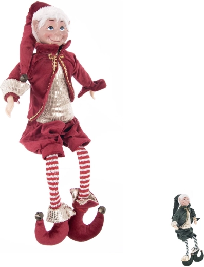Decoratieve zittende elf van polyresin 72 cm
