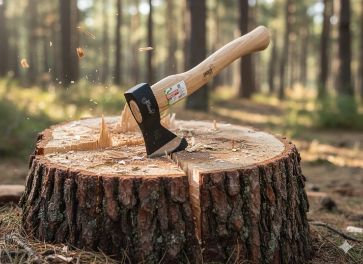 Ergonomisch houten handvat