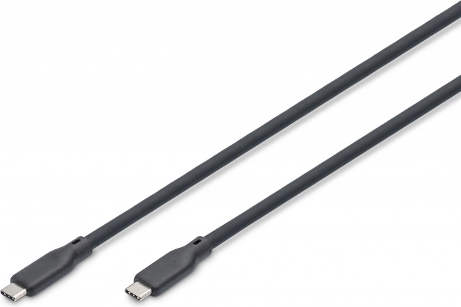 Siliconen USB‑C-naar‑USB‑C-kabel, USB 4 Gen3 40G 8K 240W, 0,5 m zwart