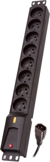 Stroomverdeelrail PDU IEC 320, 8 stopcontacten, 3 m