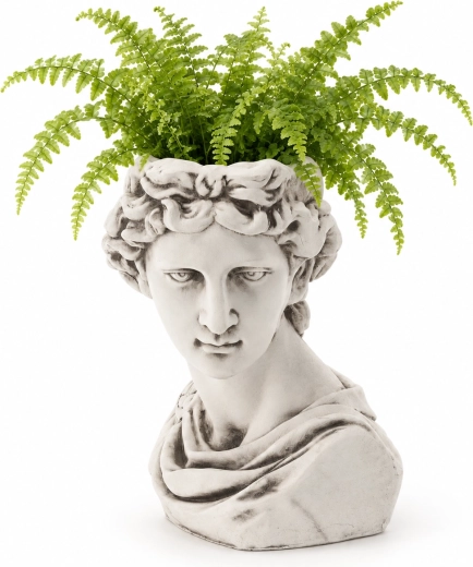 Decoratieve buste Apollo – plantenbak 25,5 × 20,5 × 31,5 cm