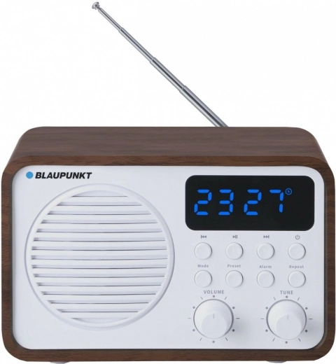 Draagbare radio FM PLL Bluetooth SD/USB/AUX/Klok/Alarm met batterij