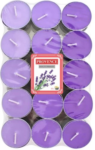 Geurende theelichtjes Provence met lavendelgeur, 30 stuks