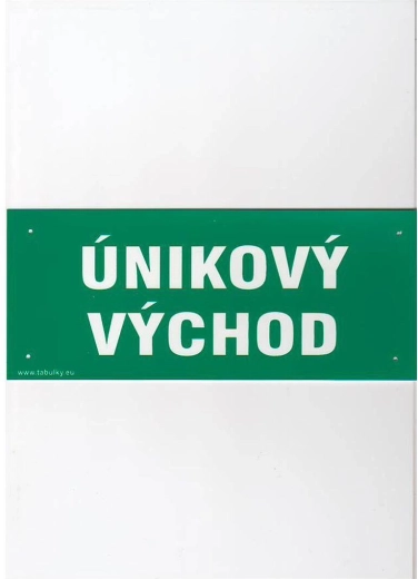 Veiligheidsbord Nooduitgang plastic 210 × 87 mm