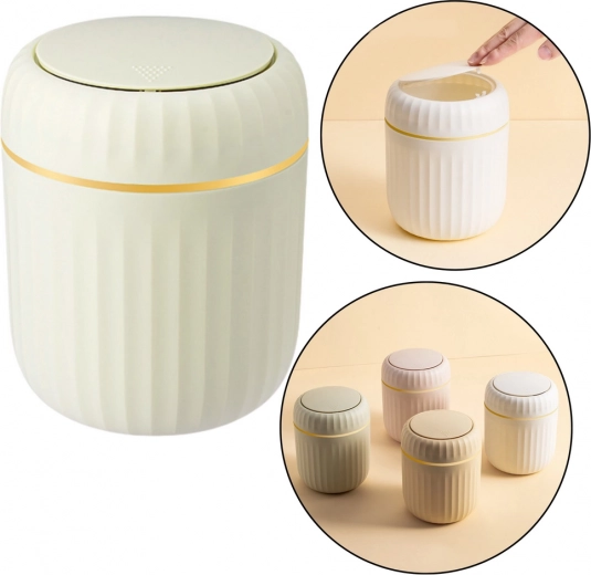 Mini-prullenbak met groen klapdeksel